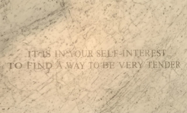 Jenny Holzer, Truism on a marble bench
